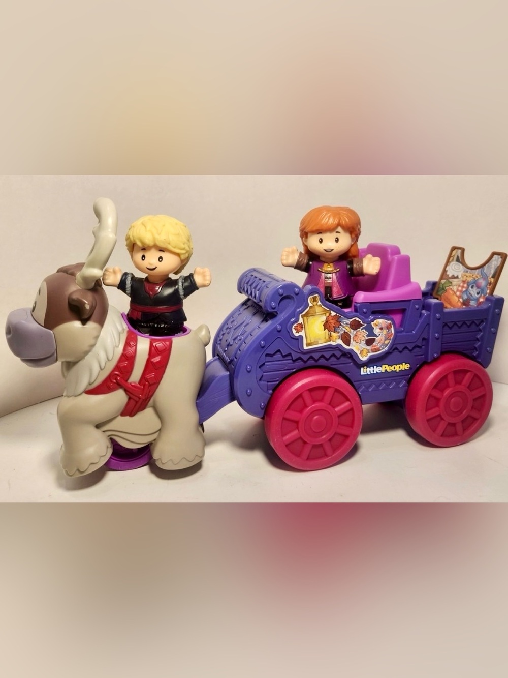 DISNEY - FISHER-PRICE LITTLE PEOPLE FROZEN PRINCESS ANNA KRISTOFF & SVEN W WAGON